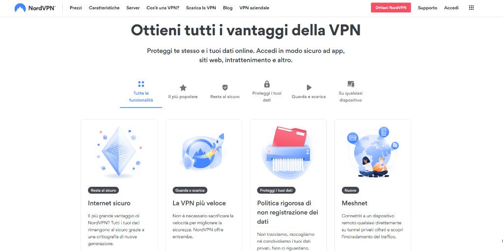 Lista delle migliori VPN a pagamento NordVPN